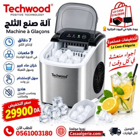 Machine à glaçons Techwood 1.5L  10kg/24h Techwood TW-IM10