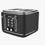 Grille pain NARDI Rétro Noir 2300W 4 tranches NGP420CAN – محمصة خبز ناردي 2300 واط أسود NGP420CAN