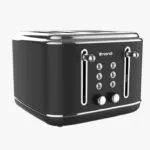 Grille pain NARDI Rétro Noir 2300W 4 tranches NGP420CAN – محمصة خبز ناردي 2300 واط أسود NGP420CAN