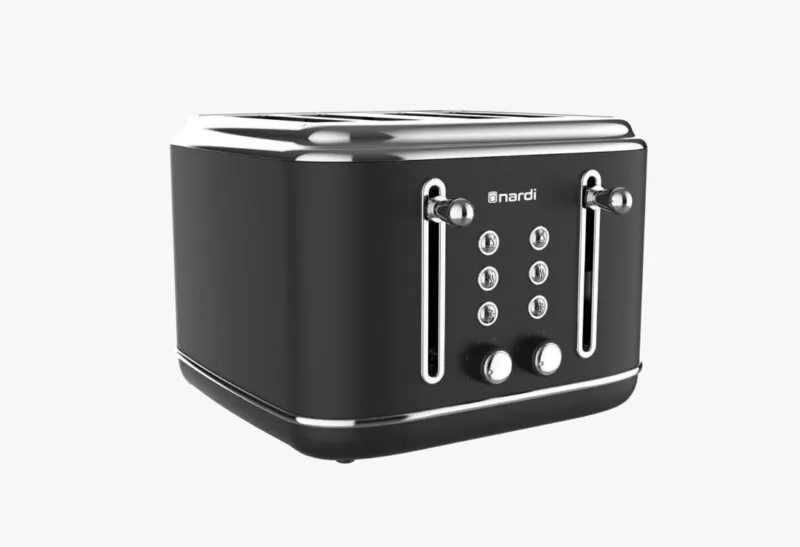 Grille pain NARDI Rétro Noir 2300W 4 tranches NGP420CAN