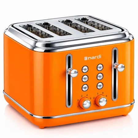 Grille pain NARDI Rétro Orange 2300W 4 tranches NGP420CAO
