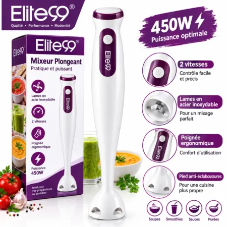 Bras mixeur Elite99 plastique 450W  ELT-2308