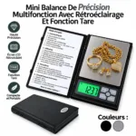 Mini Balance De Précision Multifonction 0.01G - 500G Avec Rétroéclairage Et Fonction Tare Idéale pour bijoux, cuisine, herbes NoteBook – ميزان مطبخ