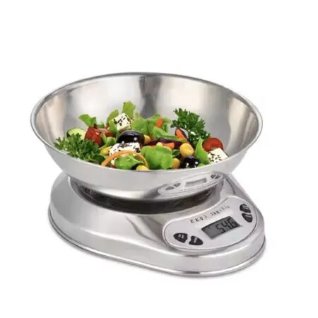 Balance de cuisine 5Kg en Inox avec Bol