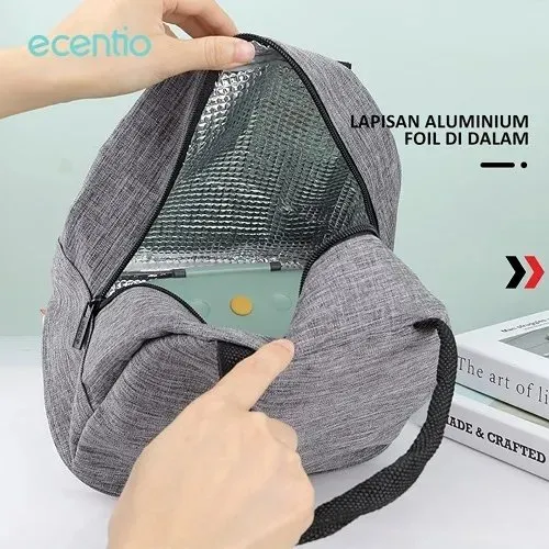 Sac à déjeuner isotherme bleu avec une doublure en Aluminium