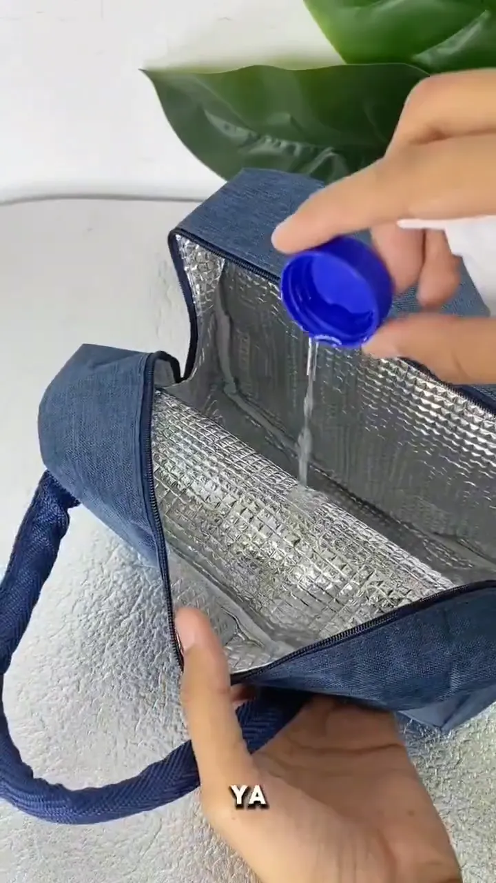 Sac à déjeuner isotherme bleu avec une doublure en Aluminium