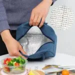Sac à déjeuner isotherme bleu avec une doublure en Aluminium