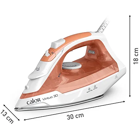 Fer À Repasser À Vapeur 2000W 240mL Avec Chauffe Rapide 30s Et Semelle Céramique Calor FV2C40C0