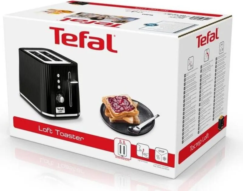 Grille-pain Tefal Loft 2S – 2 fentes Noir TT761838