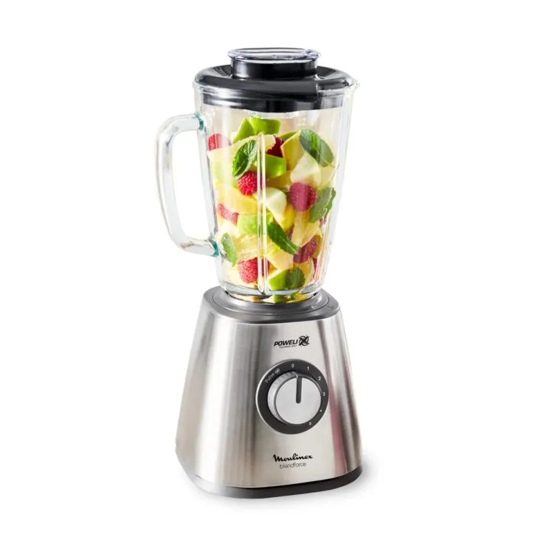 BlendForce Moulinex  en verre - 800W - 6 vitesses - 1,75L LM439D10