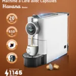Machine à café à capsule CONDOR HAVANA Blancheb 1145 W 20 bars MC200CB blanc – آلة قهوة كوندور 1145 واط أبيض MC200CB