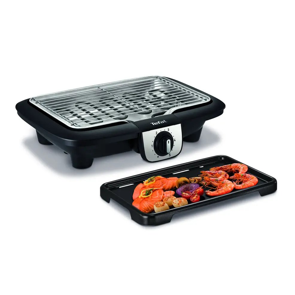 Barbecue Électrique Tefal Easy Grill 2-en-1– Grill & Plancha, 2100 W BG930812