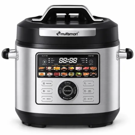 Cocotte électrique intelligente Digital  6 L 1000W Avec Multi-programmes Multismart MS-PC2106