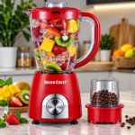 Blender 2 en 1 en Plastique 300W SilverTrust YX-803 Rouge – خلاط كهربائي 300 واط أحمر YX-803