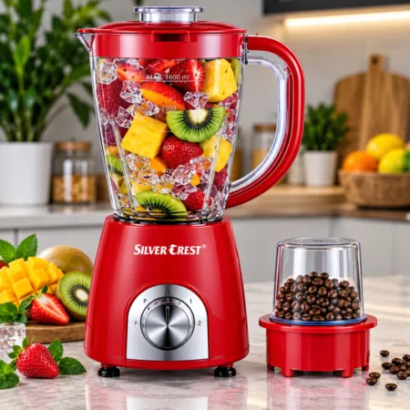 Blender 2 en 1 en Plastique 300W SilverTrust YX-803 Rouge